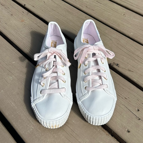 KEDS White Leather Triple Up Platform Lace Up Sneakers | Size 10 / EU 41 - Picture 9 of 14